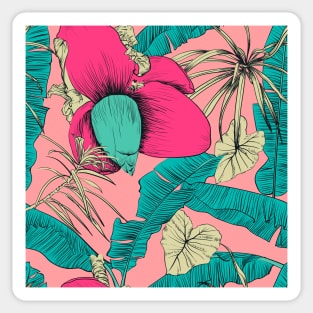 Seamless tropical pattern with banana palms Sticker